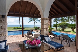 Enjoy a drink while admiring the scenic view of Dominican Republic.