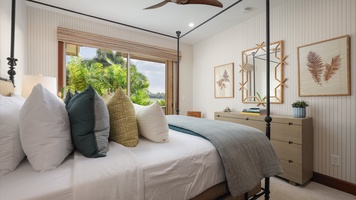 The secondary suite access to private lanai.