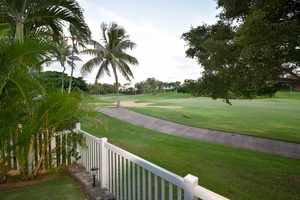 Enjoy views of the golf course just beyond the community paths.