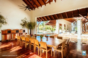 Enjoy great views, meals and gather in this spacious dining area.