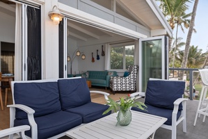 The deck is directly accessible from the living area