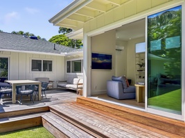 Gather, unwind, and savor every moment on the rear lanai—perfect for outdoor meals, games, or stargazing under the palms.