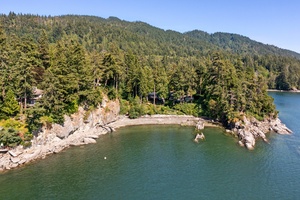 Aerial shot of the beach.