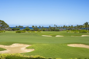 Championship golf course with ocean view setting.