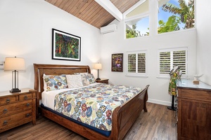 Wake in a bright, airy bedroom, with soft light and cooling breezes all around.
