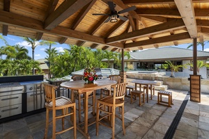 Spacious covered outdoor seating area