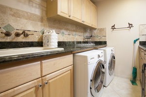 Spacious laundry room