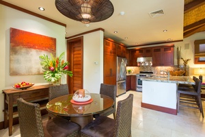 Guest house dining and kitchen area, perfect for relaxed island living.