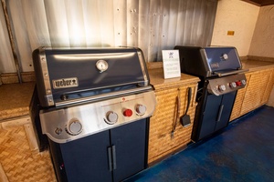 Fire up your favorites at Pool Cabana B’s well-equipped grilling station, just steps from the sun deck and hot tub.