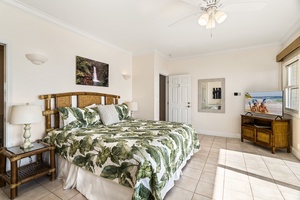 Spacious 324 sq ft. upstairs bedroom with ocean views and coastal breezes.