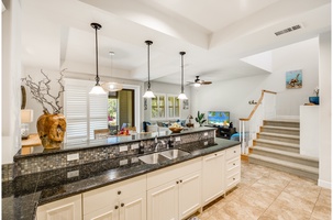 Prep your favorite meal while you chat with friends seated at the breakfast bar..