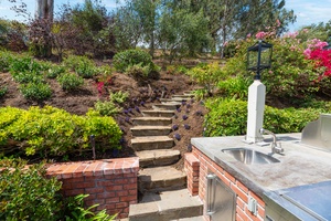 Walkway in backyard