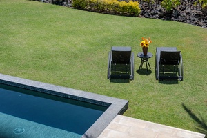 Sun lounges beside the pool for sunbathers!