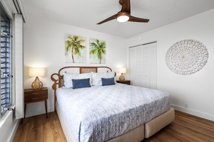 Relax in resort-style comfort in the spacious primary bedroom featuring all-new furnishings.