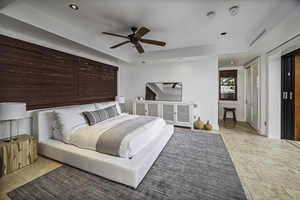 The other first floor bedroom sits directly off the courtyard ponds so you feel like you are sleeping in a tropical rainforest.