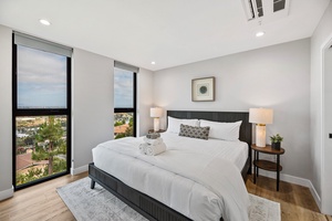 Primary bedroom with King size bed and impressive canyon views.