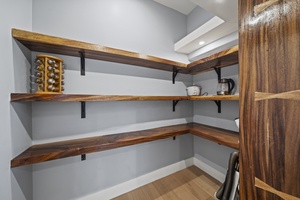 Keep everything organized with a spacious pantry offering plenty of storage for your stay.