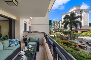 The lap pool is a magical sight from the lanai.