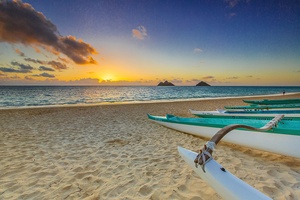 Enjoy breathtaking ocean views and peaceful sunrises over Lanikai Beach, just moments from your stay.