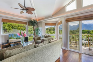 Soak in the breathtaking mountain scenery right from the living room.