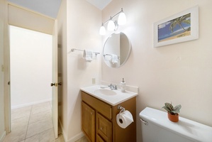 Thoughtfully designed for extra guests or group stays, this second bath keeps things easy and comfortable.