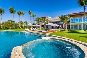 Take a refreshing dip in the pool or unwind in the hot tub.