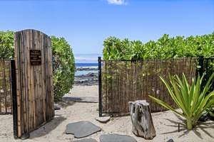 Private gated beach access directly from the backyard—just steps to sun, sand, and sea.