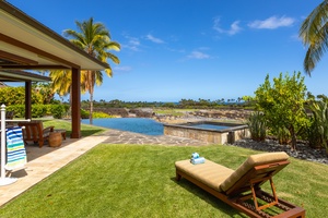 Private heated pool and spa with panoramic fairway and ocean views—your personal resort in paradise.