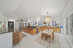 A chef’s dream kitchen with ocean views and top-of-the-line appliances.