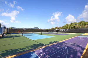 Shuffleboard and Pickleball at Poipu Beach Athletic Club