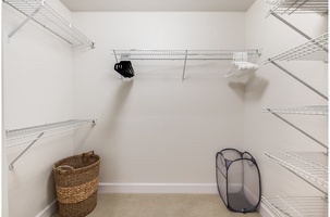 Large walk-in closet in the primary bedroom