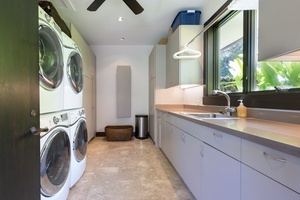 Enjoy the convenience of a full-size washer and dryer, ideal for extended stays.
