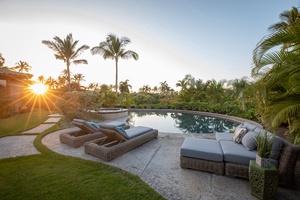 Private heated salt-water pool and hot tub.