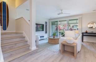 Dining area with natural light and modern design
