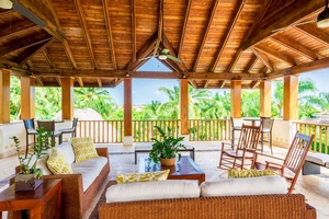 Enjoy your morning coffee on the upstairs patio with garden views.