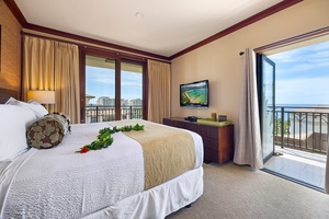 Wake up to ocean views from your comfortable bed, with your private balcony just steps away for morning coffee.