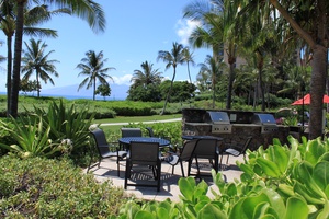 The community area featuring state-of-the-art barbeque stations.