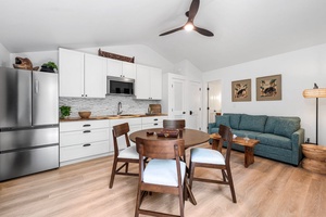 Kitchenette / bar offers a wonderful space set the stage for a movie night!