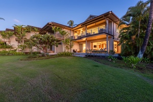 Exquisite Ka’ulu Villa during twilight.