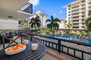 Enjoy your morning coffee on the lanai.