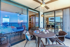 Share a sunset dinner on the lanai at Mahana 1119 with the ocean as your backdrop.