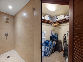 Extra storage space to keep your getaway essentials.