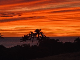 The sunset puts on the best show, an ever-changing canvas of fiery colors across the sky.
