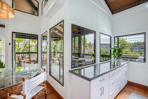 Bright and breezy corner bar area—perfect for casual coffee moments or evening wine.