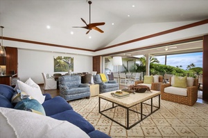 The view from the living area looking to the lanai.