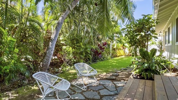 Enjoy direct access to a private garden lanai from the suite—an intimate spot to relax or enjoy quiet moments outdoors.