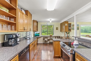 Large kitchen with plenty of counter space