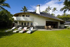Main House exterior and lawn on oceanside