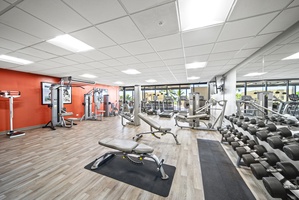 State-of-the-art fitness center with cardio and weight training equipment for your daily workout.