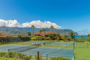 Play a match on our scenic tennis courts with breathtaking mountain views.